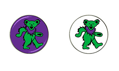 Golf Ball Markers : The Grateful Dead - Dancing Bears (Green)