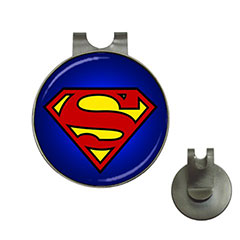 Golf Ball Marker Hat Clip : Superman Shield