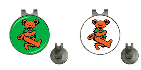Golf Ball Marker Hat Clips : The Grateful Dead - Dancing Bear (Orange)