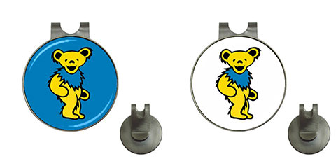 Golf Ball Marker Hat Clips : The Grateful Dead - Dancing Bear (Yellow)
