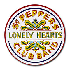 Mousepad (Round) : The Beatles - Sgt. Pepper's Lonely Hearts Club Band