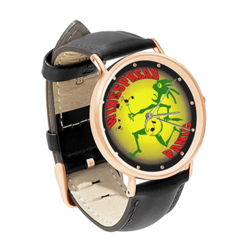 Black Leather Rose Gold Watch : Widespread Panic - Note Eater