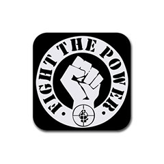 Square Rubber Coasters : Public Enemy - Fight the Power