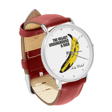 Red Leather Silver Watch : The Velvet Underground & Nico - Banana - Andy Warhol
