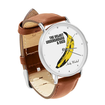 Brown Leather Silver Watch : The Velvet Underground & Nico - Banana - Andy Warhol