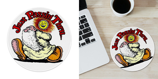 Mousepad (Round) : Mr. Natural - Just Passin' Thru