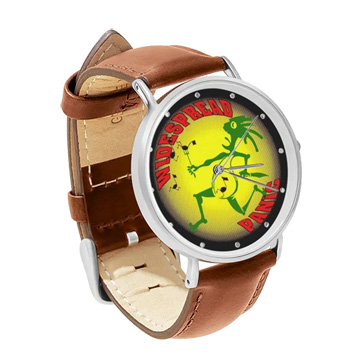 Brown Leather Silver Watch : Widespread Panic - Note Eater