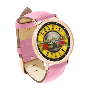 Pink Leather Rose Gold Watch : Guns N' Roses