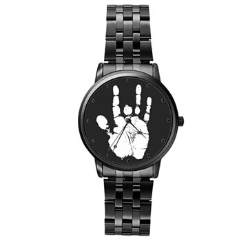 Casual Black-Tone Watch : Jerry Garcia Handprint
