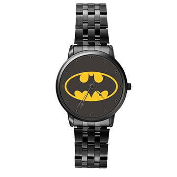 Casual Black-Tone Watch : Batman Shield