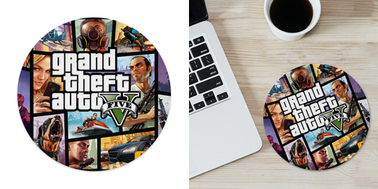 Mousepad (Round) : Grand Teft Auto V - GTA 5