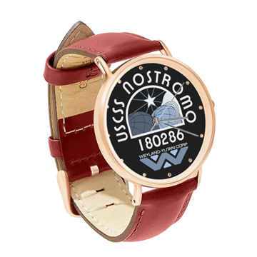 Red Leather Rose Gold Watch : USCSS Nostromo (ALIEN Film)