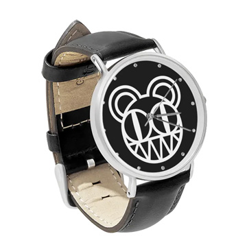 Black Leather Silver Watch : Radiohead