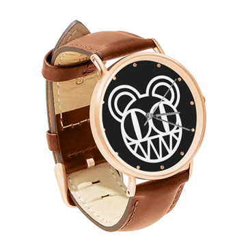 Brown Leather Rose Gold Watch : Radiohead