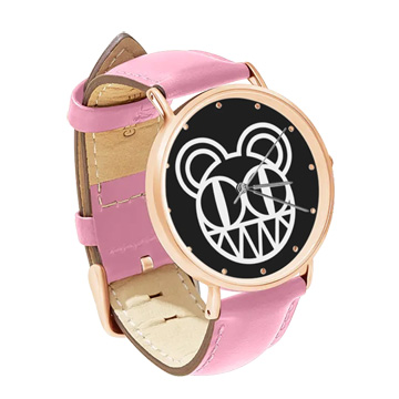 Pink Leather Rose Gold Watch : Radiohead