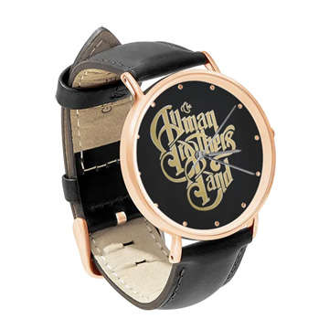 Black Leather Rose Gold Watch : The Allman Brothers Band