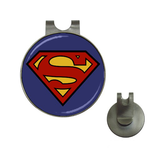Golf Hat Clip with Ball Marker : Superman Shield