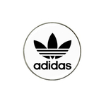 Golf Ball Marker : Adidas (trefoil) - white-black