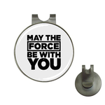 Golf Hat Clip with Ball Marker : May The Force Be With You (white-black)