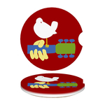Ceramic Car Coasters : Woodstock 1969, Dove & Guitar