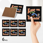 Square Ceramic Coasters : Keep on Truckin'