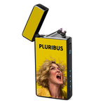 Lighter : Pluribus (front, open lid)