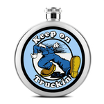 Liquor Hip Flask (5 oz) : Keep On Truckin'