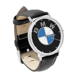 Watch : BMW (black leather strap, silver case)