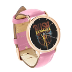 Watch : Rush (pink leather strap, rose gold case)