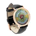Watch : Grateful Dead - American Beauty (black leather strap, rose gold case)