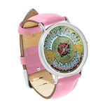 Watch : Grateful Dead - American Beauty (pink leather strap, silver case)