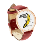 Watch : Velvet Underground & Nico - Andy Warhol (red leather strap, rose gold case)