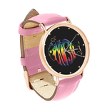 Watch : Phish (pink leather strap, rose gold case)