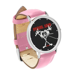 Watch : Pearl Jam - Stickman - Alive (pink leather strap, silver case)
