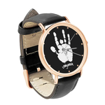 Watch : Jerry Garcia Handprint (black leather strap, rose gold case)