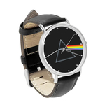Watch : Pink Floyd - Dark Side of the Moon (black leather strap, silver case)