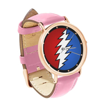 Watch : Grateful Dead - Bolt (pink leather strap, rose gold case)