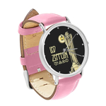 Watch : Led Zeppelin 4 Symbols - Hermit (pink leather strap, silver case)
