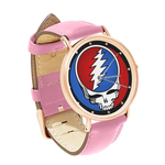 Watch : Grateful Dead - Steal Your Face (pink leather strap, rose gold case)