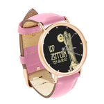 Watch : Led Zeppelin 4 Symbols - Hermit (pink leather strap, rose gold case)
