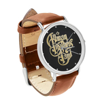 Watch : Allman Brothers Band (brown leather strap, silver case)