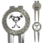 Golf Divot Repair Tool : Pearl Jam - Stickman (white-black)