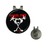 Golf Hat Clip with Ball Marker : Pearl Jam - Stickman - Alive (black-white)