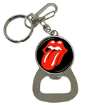 Bottle Opener Keychain : Rolling Stones - Tongue and Lips