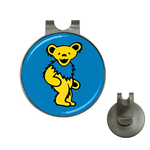 Golf Hat Clip with Ball Marker : Grateful Dead - Dancing Bear (Yellow-Blue)