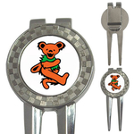 Golf Divot Repair Tool : Grateful Dead - Dancing Bear (Orange-White)