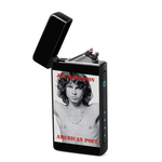 Lighter : Jim Morrison - American Poet (front, open lid)