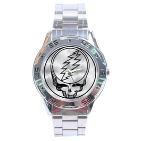 Chrome Dial Watch : Grateful Dead - Steal Your Face - Chrome