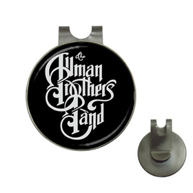 Golf Hat Clip with Ball Marker : Allman Brothers Band (black-white)