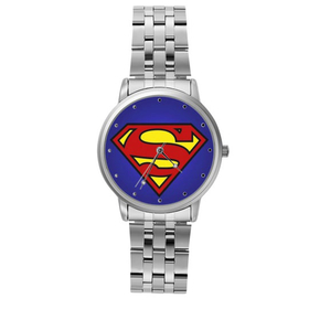Casual Silver-Tone Watch : Superman Shield